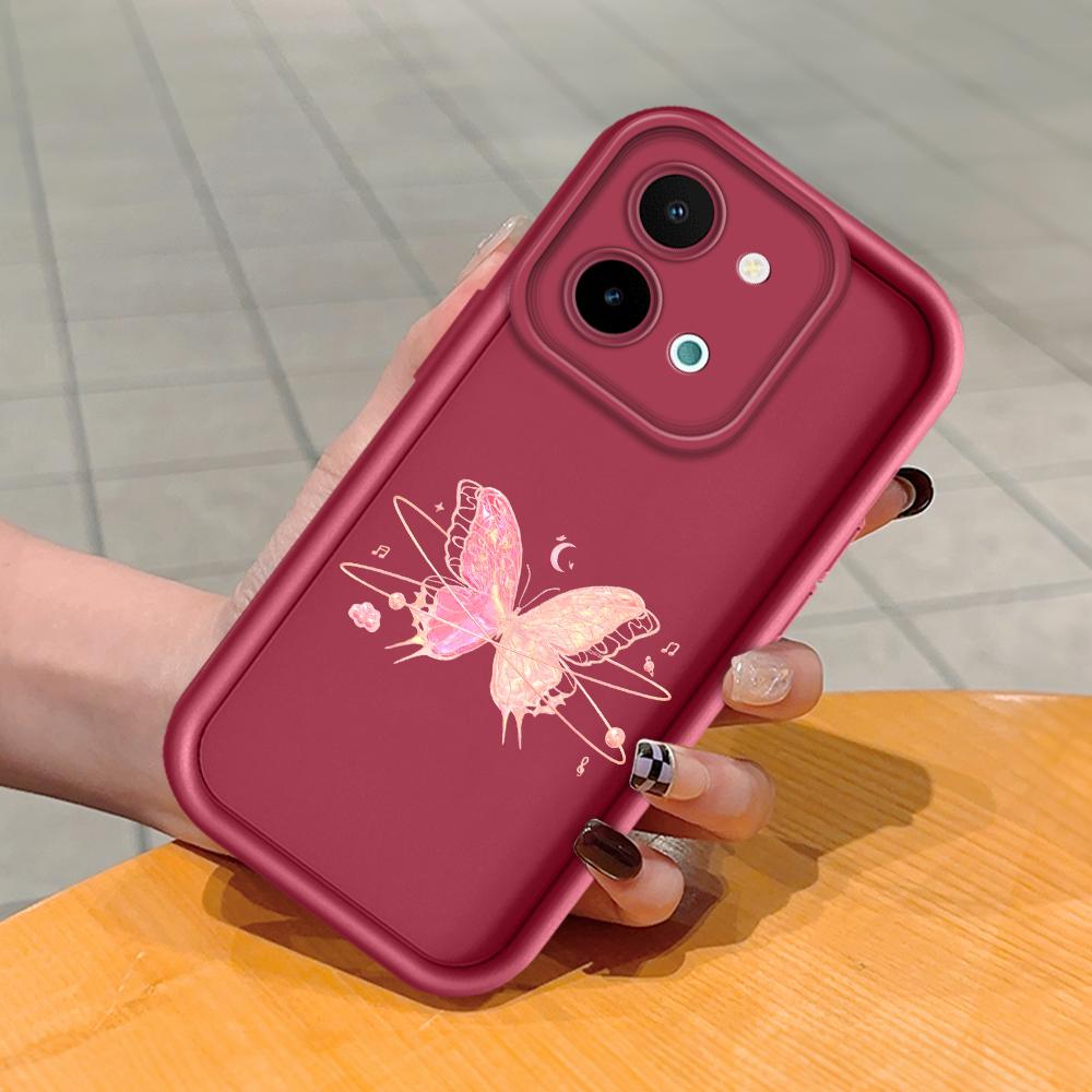 Для Huawei P50 Pro P40 Lite Honor 8X 9X X9 Tecno Spark Go Infinix Smart 8 Vivo V29 V30 Y02 Y16 мягкий чехол для телефона с рисунком бабочки на задней крышке