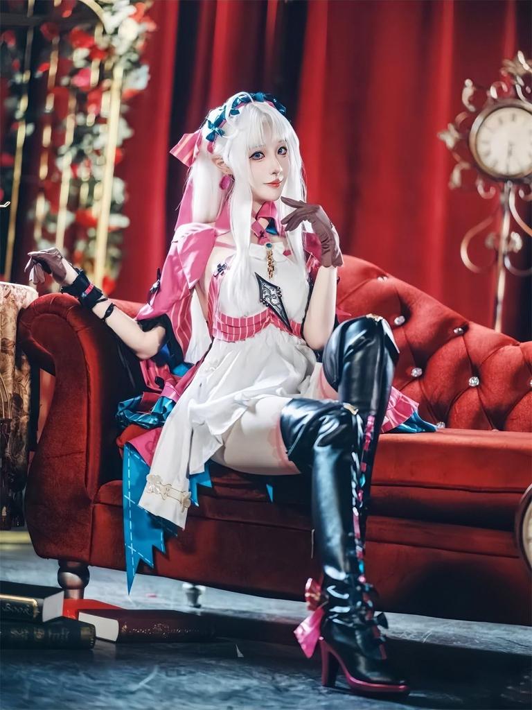 [NOKIJP] Narushi Косплей Карлотта Косплей Костюм Каруротта Мейчоу Грозовые волны Мейчоу Популярный игровой костюм Стрельба Косплей (Карлотта, XL)