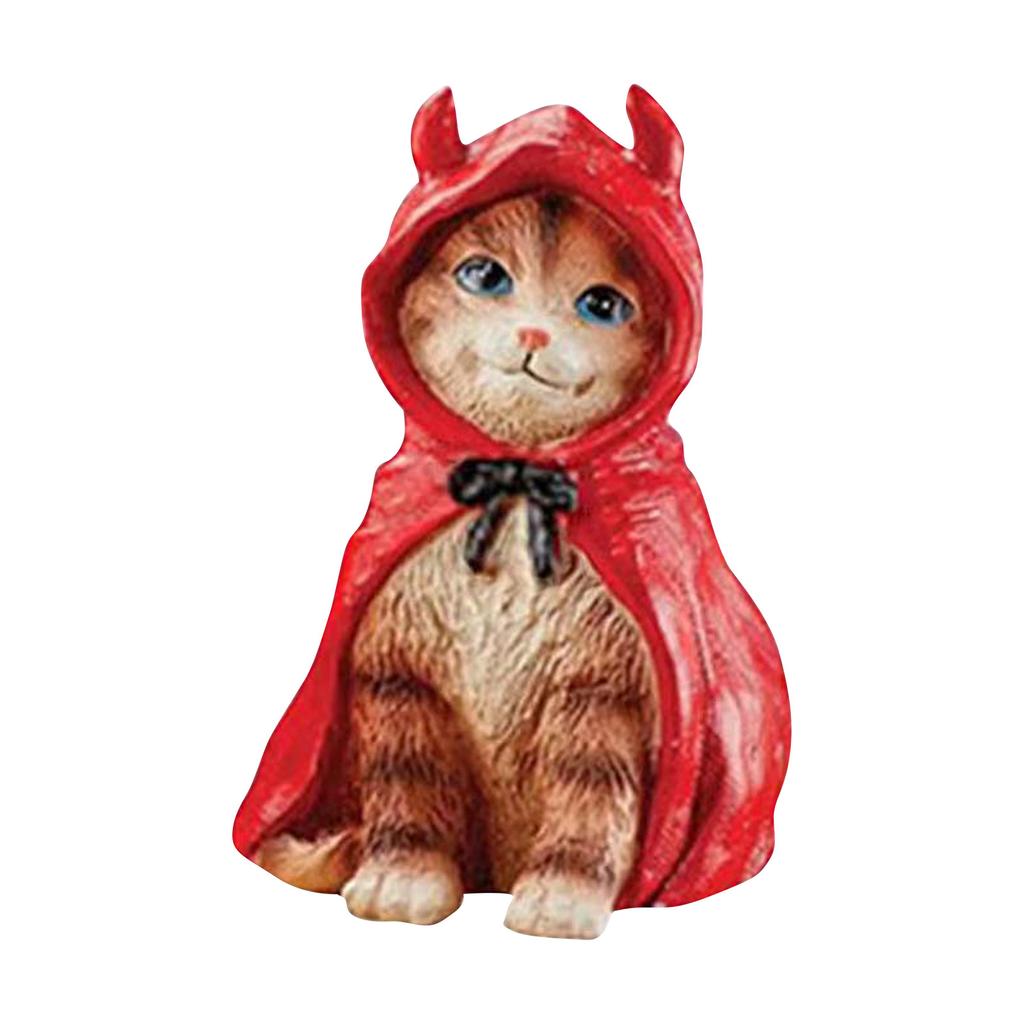 Halloween Cute Cat Resin Sculpture Decoration Holiday Home Decoration
