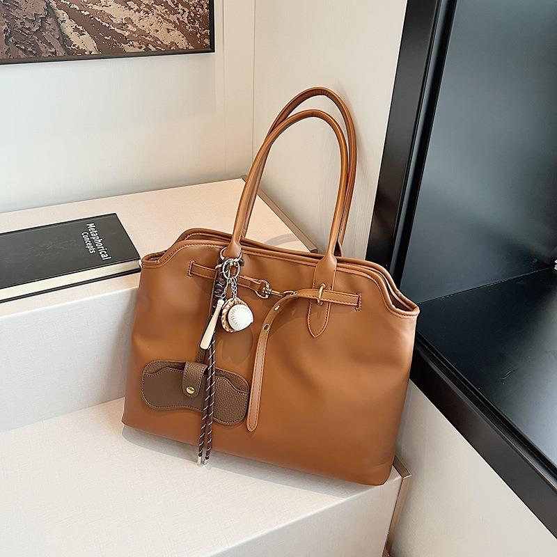 Retro Lazy Briefcase Bag Women's Large-capacity Texture Versatile Simple Niche Design Portable Shoulder Tote Bag