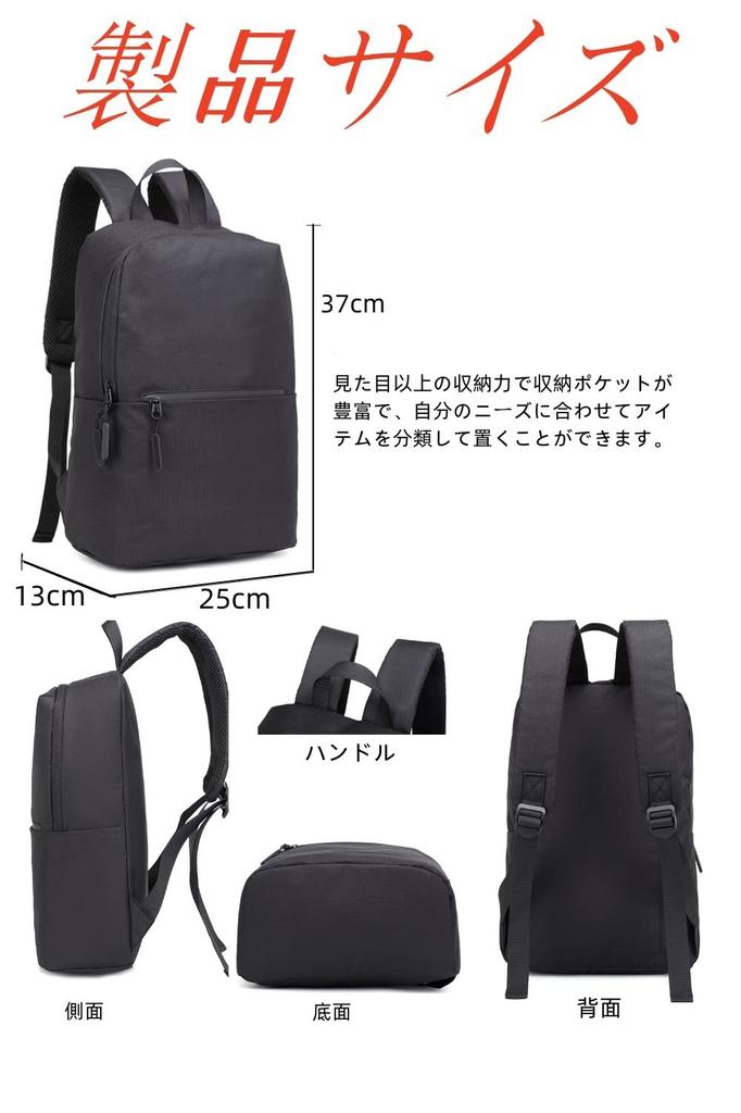 [Clair&Gina] Дорожная сумка, рюкзак, ткань Оксфорд, легкая, компактная, рюкзак, для деловых поездок, поездок на работу, для школы, мужская, женская (черный)