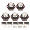 5PCS Push Button Latch Elegant Multipurpose RV Keyless Cupboard Door Knob Latch for Motorhome Home Yachts Brown Pearl Ni