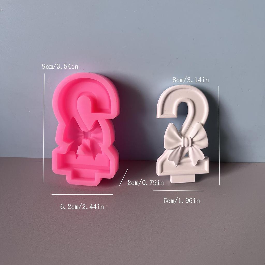 Силиконовая форма для цифровой вставки банта, вставка для подсвечника, гипсовая форма, формы для торта