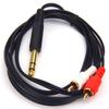 1/4" Insert Cord, 6.35mm TRS Male To Double RCA-Audio Y-splitter Cable, 1/4-Inch Stereo- To 2xRCA Gold-plated Connector