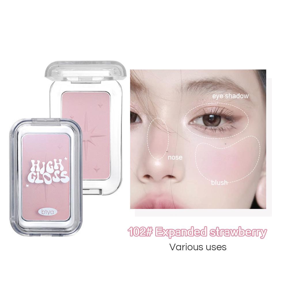 Biya Highlighter Matte Pearlescent Long-lasting Fine Shimmer Brightens And Enhances Three-dimensional Effect Shiny Highlighter