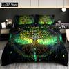 Tree Of Life Mystical Green Light Bedding Set All-Season High-Definition Printed Nordic Style Luxury Birthday Gift