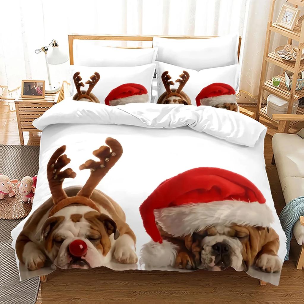 Merry Christmas Bedding Set 3D Print Single Twin Full Queen King Size Christmas Gift Bed Set Aldult Kid Bedroom Duvetcover Sets