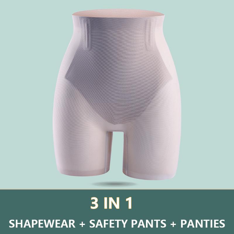 Flarixa Сетчатые шорты для мальчика с высокой посадкой и подтяжкой бедер, компрессионные шорты для живота, женские шорты средней длины, бесшовные летние трусики с тонким животом, женские шорты для мальчика, корректирующее белье