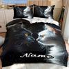 Whitecatandblackcat Customize Your Name Duvet Cover Soft Bedding Set For Bedroom Guest Room And Dorm Decoration Threepiece Set Includes 1 Duvet Cover