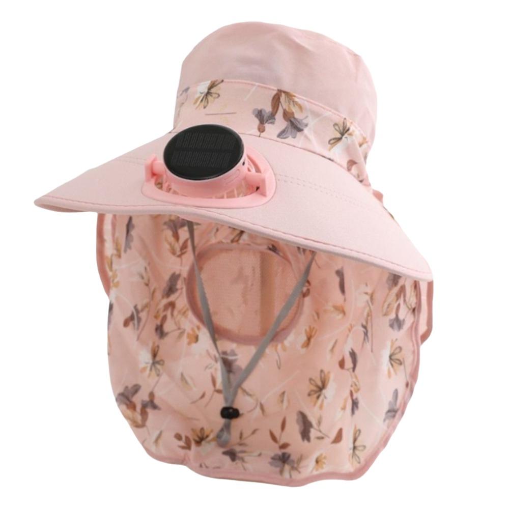 USB Charging Sun Cap Breathable Fisherman Hat Door Fan Solar Fan Cap  Cycling