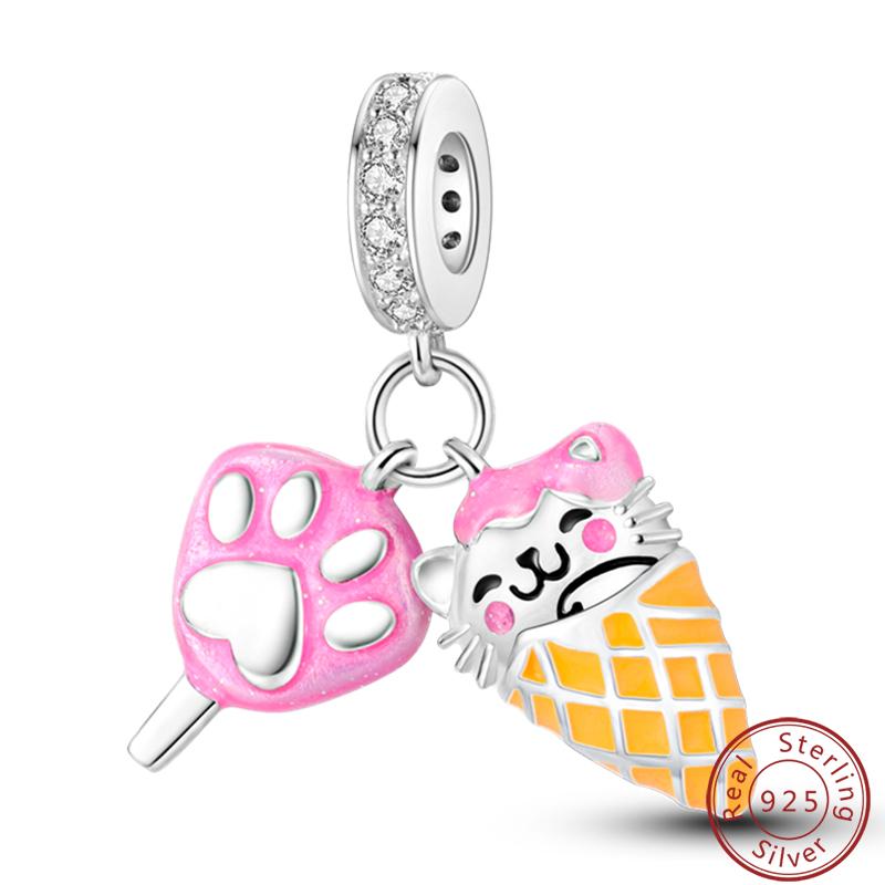 Милая серия «Кошка и собака» Медные шармы «Луна», «Бабочка», «Отпечаток лапы» 3 мм Сделай сам Изготовление изящных ювелирных изделий Подарки