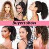 LISI HAIR Синтетические короткие вьющиеся волнистые заколки для волос на завязках из волокон для женщин, естественные волнистые хвостики