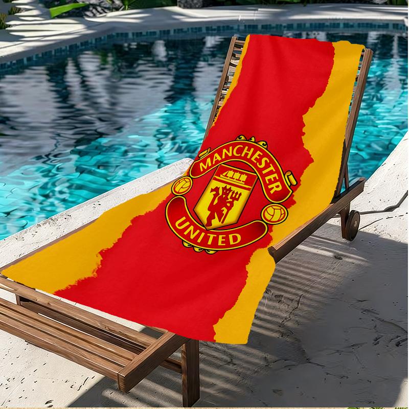 Football United F.C Print Beach Towel, Versatile Lightweight Absorbent Beach Towel for Pool Surf Yoga Bathroom, Perfect Birthday Holiday Gift