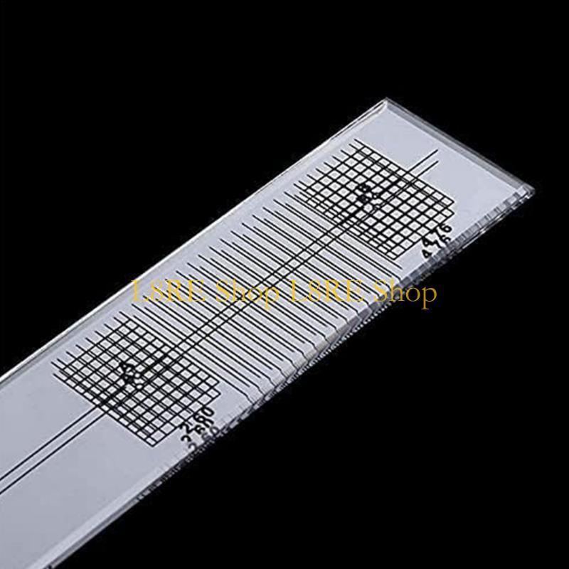 L8RE Essential Phono Cartridge Alignment Tool Phono Cartridge Styluses Protractor Acrylic Texture Gift for Vinyls Enthusiasts