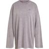 Оригинальные Премиум Essentials Washed Top Мягкая Удобная Свободная Футболка с Длинным Рукавом Женские Топы Shadow-Grey IY7400