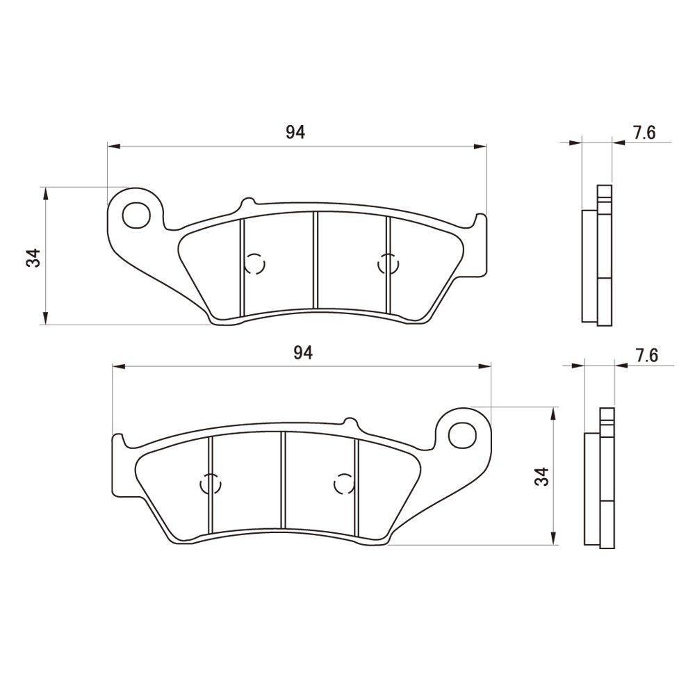Daytona Motorcycle Brake Pad Hyper Sintard Pad (Sintered Metal Pad) XR250 (95-07) XR230 (05-09)