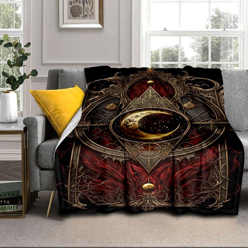Pentagram And Moon Artwork Blanket Flannel Blanket Throw Blanket Sofa Cover Blanket Soft Premium Blanket Picnic Blanket Tv Blanket Gifts