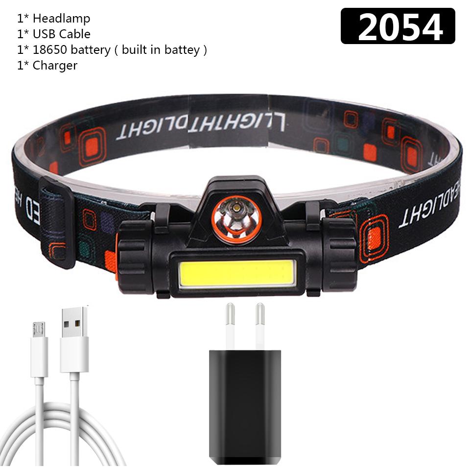 Светодиодный налобный фонарь XP-G Q5 Mini USB Перезаряжаемый налобный фонарь Легкий портативный налобный фонарик Лампа белого и красного света