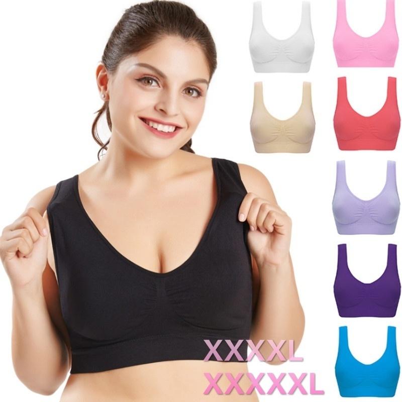 Women Large Size Push Up Bra Sports Bra Seamless Adjustment Bra Top Bra Comfortable Breathable Sweat Absorbent Underwear S--5XL