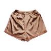 Silk Shiny Satin Underwear High Waist Panties Boxer Shorts Breathable Safety [CISULI] 100% Women's Anti-Allergy Women's (2XL, 02-25 Panties)