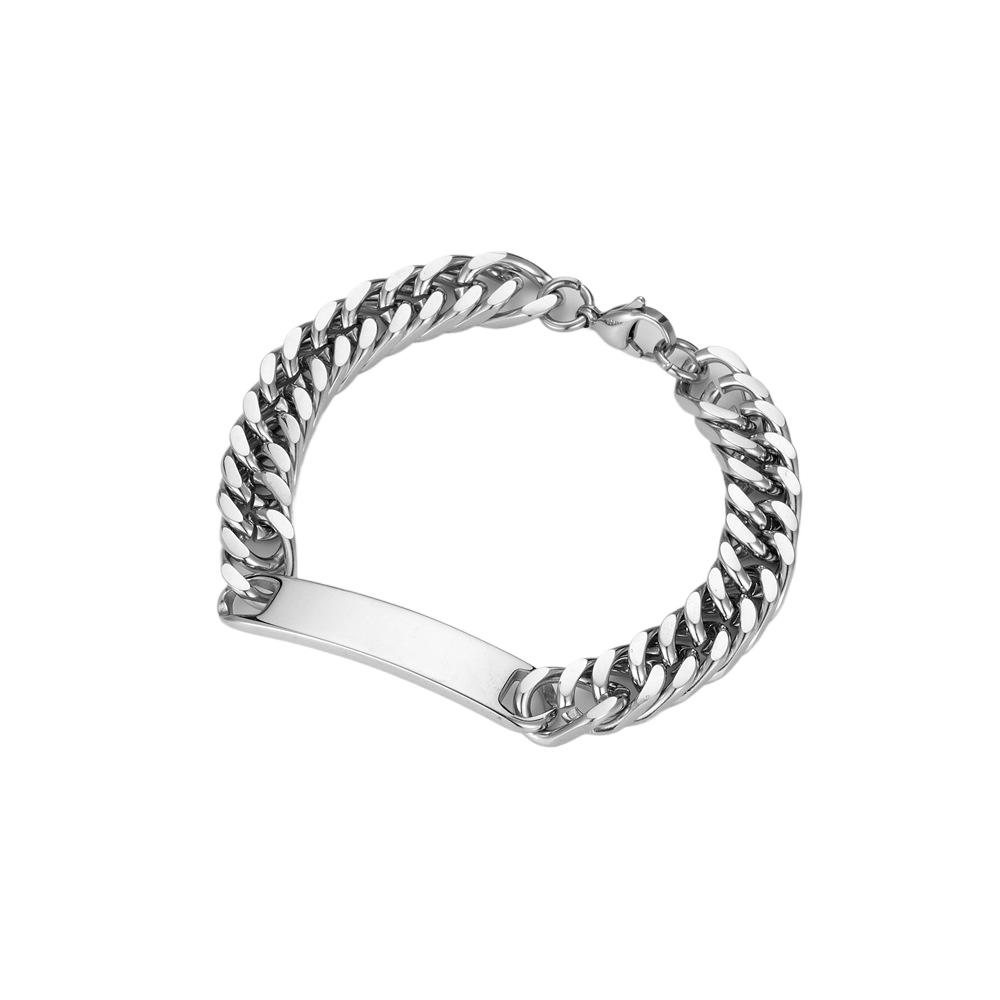 Anti Non Tarnish Waterproof 316l Stainless Steel Hot Sale Hip Hop Cuban Bracelet Punk Bracelet En Acier Inoxydable for Men Women