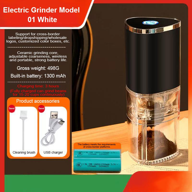 Portable Electric Coffee Grinder TYPE C USB Charge Ceramic Grinding Core Home Coffee Beans Pulverizer Grinder