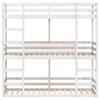 Triple Bunk Bed White 90 x 200 cm Solid Pine Wood