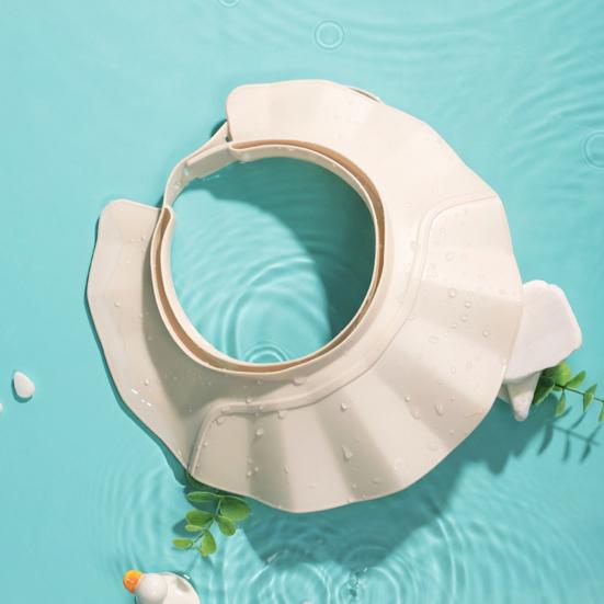 Adult Kids Shower Cap Shield Adjustable Bathing Head Hat Shampoo Visor Cap Soft Waterproof Hair Washing Shield for Head Ear Eye Protection