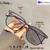 Men's Retro Wood Grain Myopia Glasses - Color-Changing, Anti-Blue Light, Hot-Selling Frames.