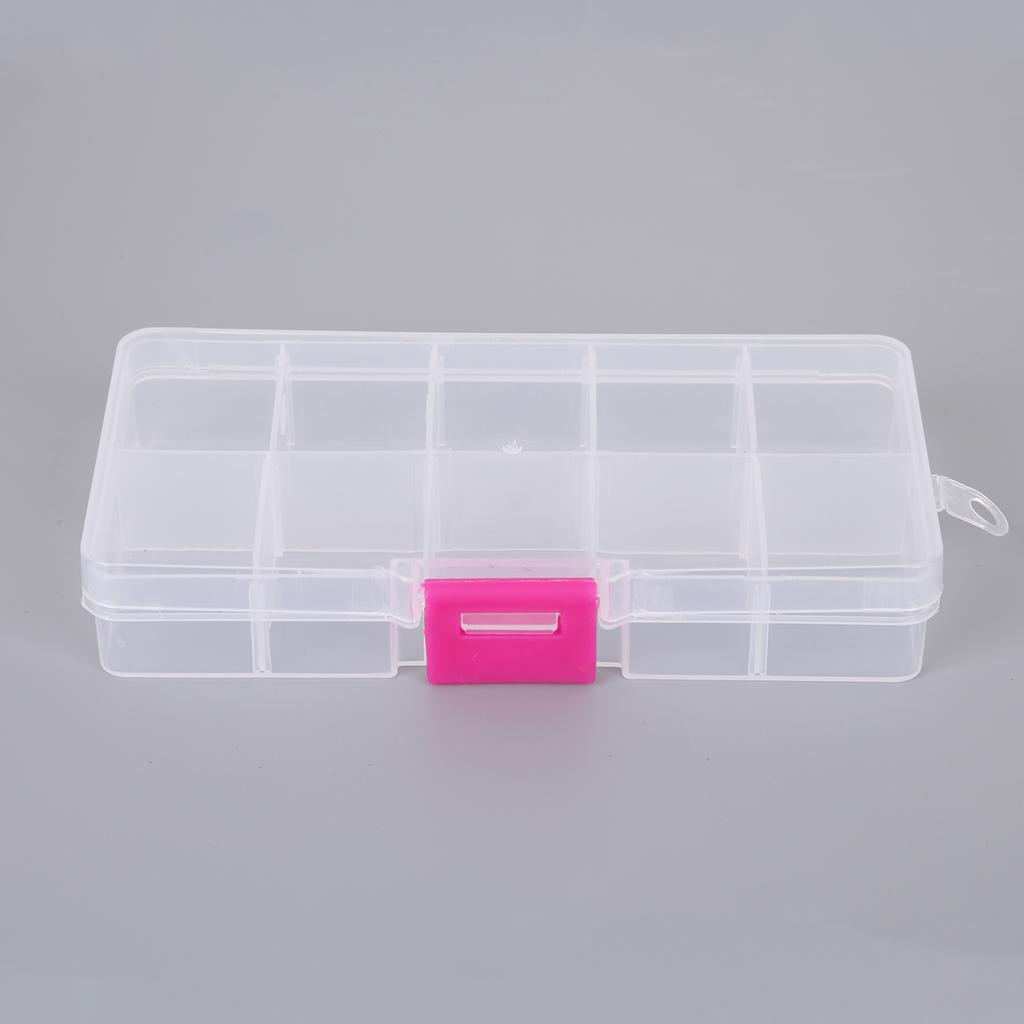 Adjustable Slots Plastic Jewelry Box Storage Case Craft Jewelry Organizer Beads Earrings Rings Gift Boxes Small Carton Packing
