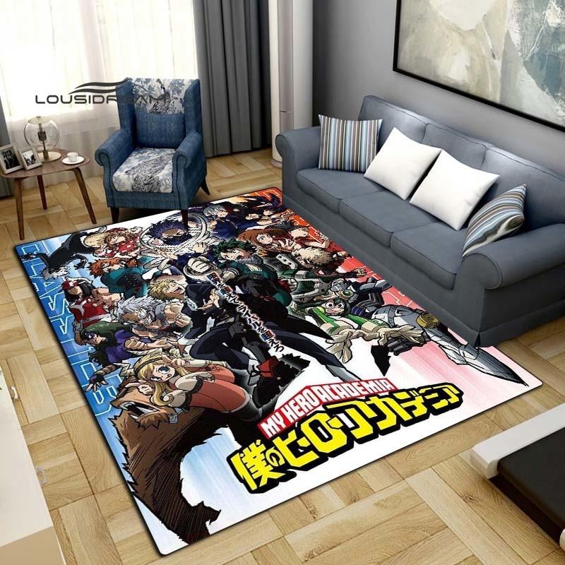 Коврики My Hero Academia, модный 3D-печать, аниме, гостиная, спальня, большой мягкий ковер, домашний милый коврик для детской комнаты