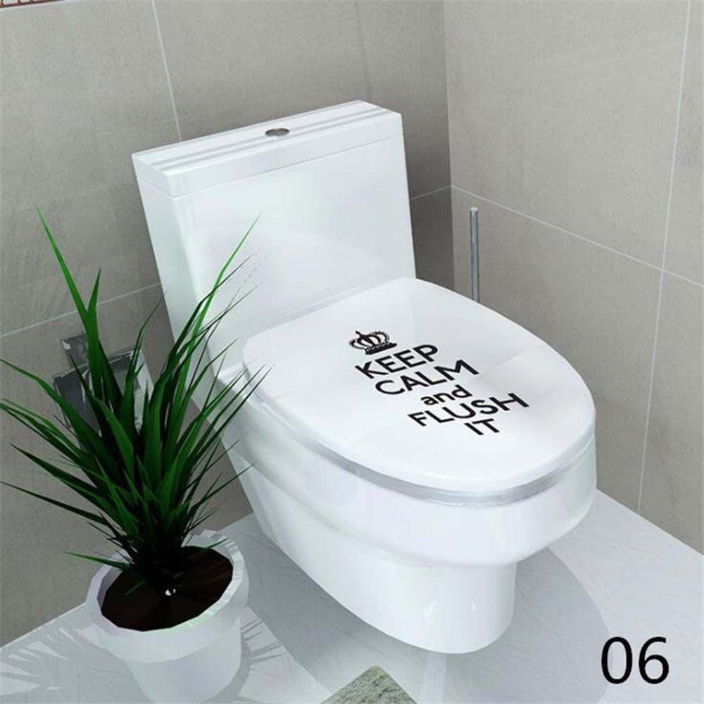 Bathroom Decoration Home Toilet Sticker Toilet Seat Sticker WC Cover Decals Closestool Decor