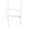 HEIAN SHINDO SPLUCE Tension Kitchen Rack, Slim Pole Rack with Hanger Set M, White, Height 70-105cm, Width 39.5cm, SPL-2, Heian Shindo Kogyo