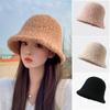 Women's Hat Lamb Wool Bucket Hat Autumn and Winter Thickened Warm Bucket Hat Retro Basin Hat