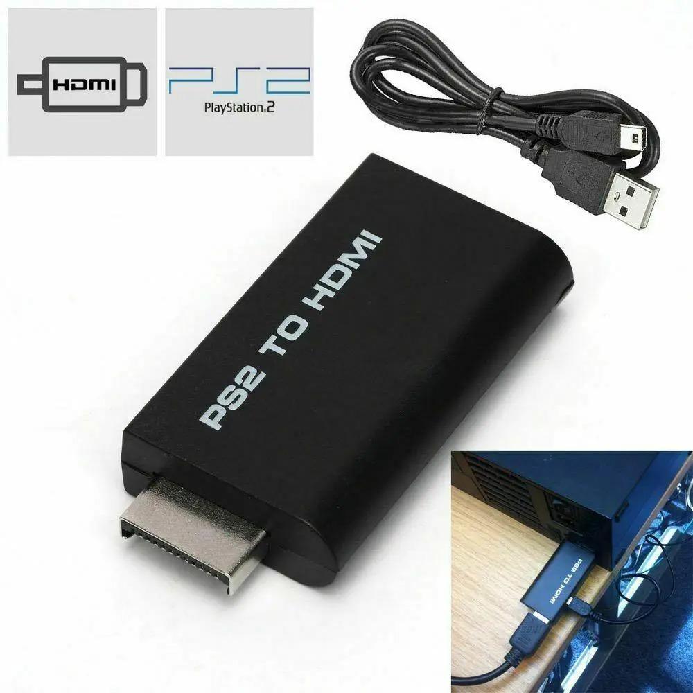 Адаптер-конвертер PS2 - HDMI, M209 - поддерживает все режимы отображения PlayStation 2, аудиовыход 3,5 мм, Plug and Play, питание по USB-кабелю