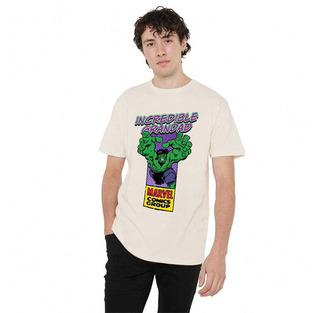 Marvel Comics Mens Incredible Grandad Hulk Corner Box T-Shirt