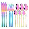 12Pcs Gold Dinnerware Stainless Steel Cutlery Set Knife Fork Tea Spoon Dinner Flatware Set Kitchen Silverware Tableware