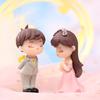 1 Pair Lovely Clear Texture Wedding Decoration Sweet Love Colorfast Micro Landscape Ornaments Home Couple