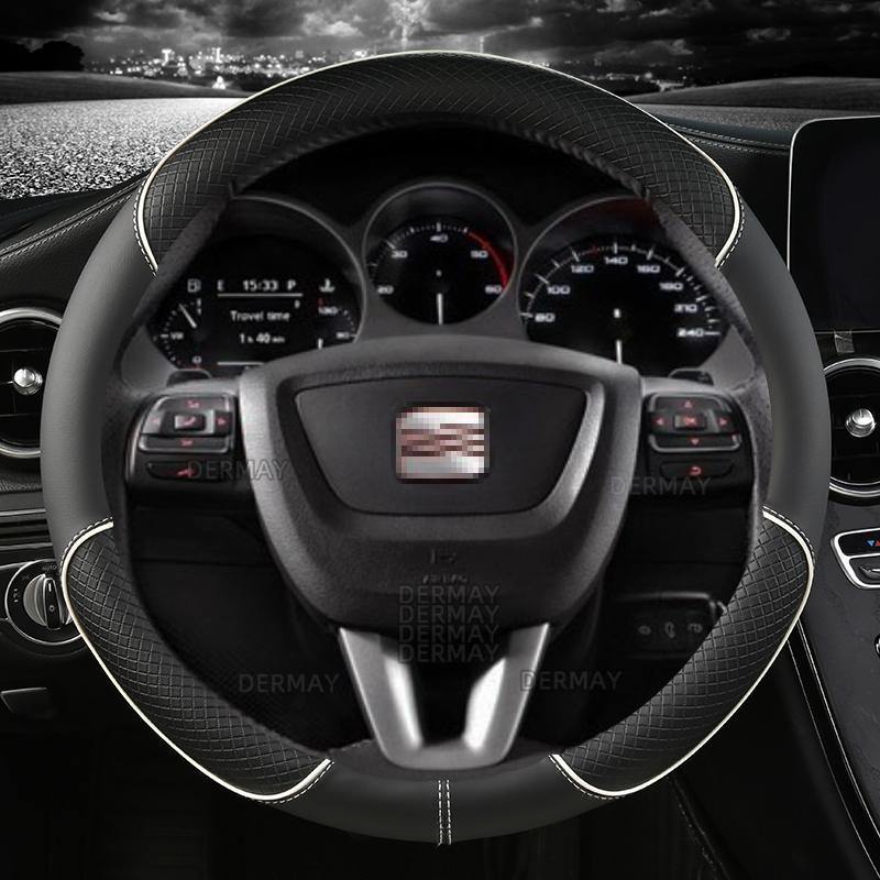 for Seat Altea 2004~2015 Car Steering Wheel Cover PU Leather Non-slip Auto Accsesories