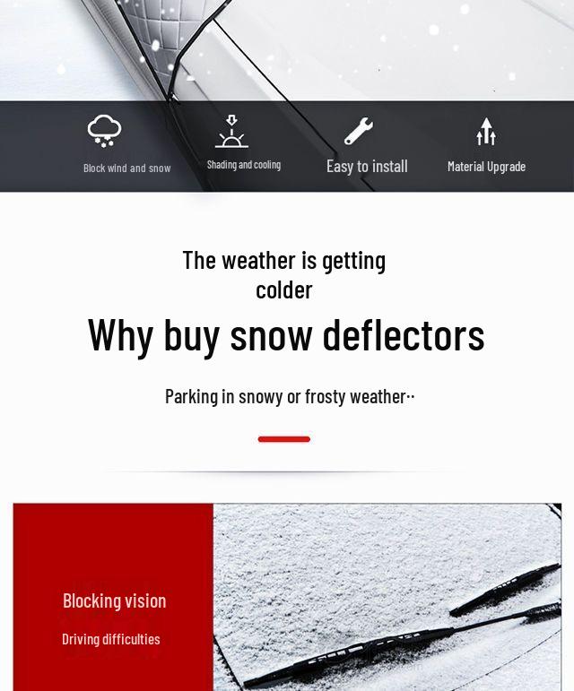 Universal Magnetic Sunshade: Thickened, Snowproof, Anti-Freeze, Light-Blocking Car Cover for Front Windshield