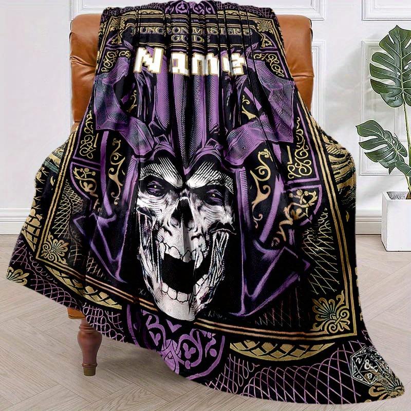 Dungeons And Dragons Theme Customize Your Name Blanket Warm Comfortable And Soft Blankets Are Suitable For Home Lunch Break Blanket Office Sofa Sofa