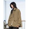 2024 Letter Long Sleeve Shirt Japanese Hong Kong Style Ins Loose Shirt Boys Summer Trendy Versatile Casual Coat