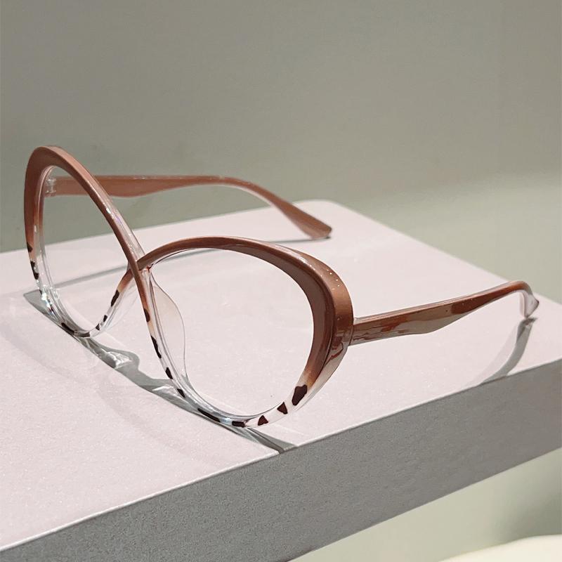 Очки Кошачий глаз Женские Модные Леденцового цвета Декор Очки Трендовый Дизайн Бренда Блокирующие Синий Свет Лоскутные Оптические Оправы