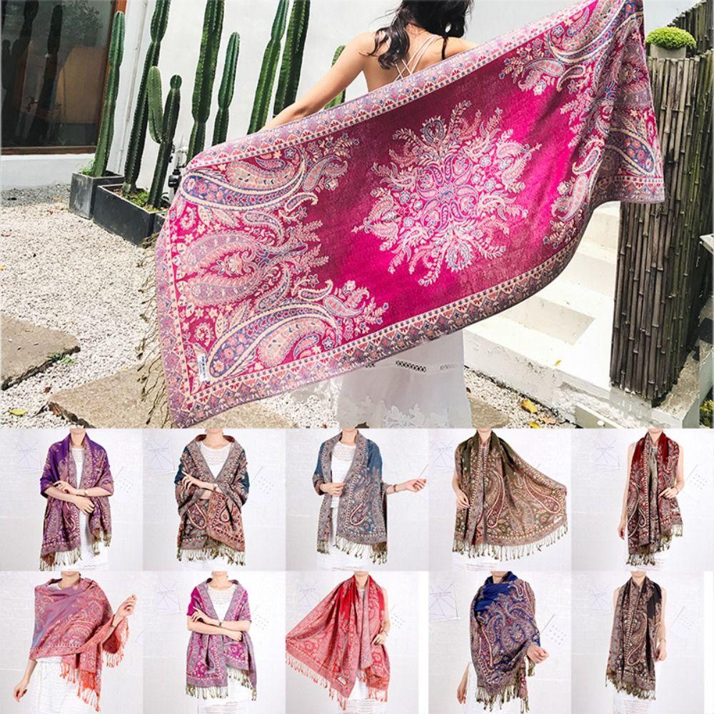 Winter Women Scarf Bohemian Travel Scarves Ladies Long Soft Shawls