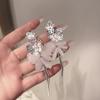 Французские серьги-кисточки с цветами для женщин, элегантные преувеличенные серьги-подвески с лентами, модные вечерние украшения для ушей, подарки