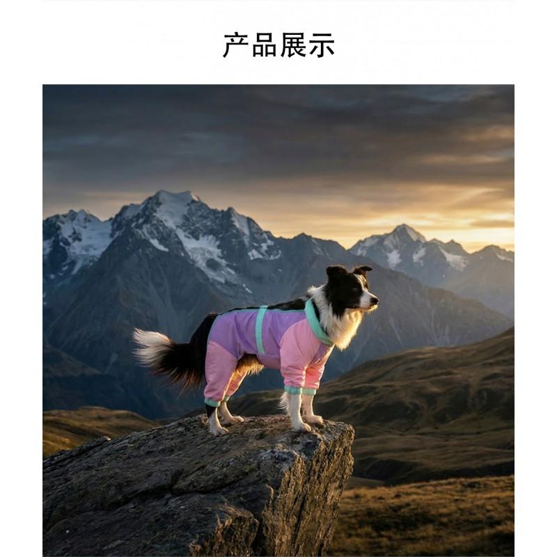Large Dog Color Block Splicing Rainproof Pants Adjustable Non-slip Pet Clothes