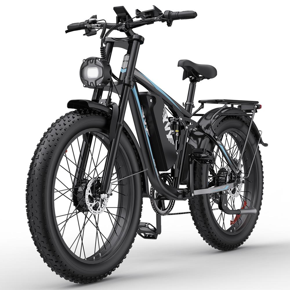 Electric Bicycle Yvy C26 Max 26" Fat Tire 1000Wx2 Motor Fully Suspended Adult Electric Bike 48V 23AH 7 Speed Max Load 150Kg