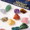 Christmas Advent Calendar Natural Crystal Gemstones Collection Box 24 Days Countdown Calendar Crystal Stone Gift Box for Kids