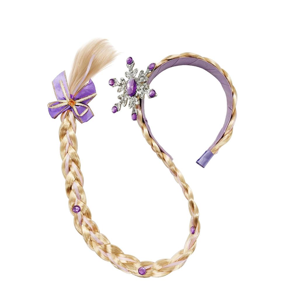 Elsa Sequin Classic Train Dress with Wig In Purple and Blue