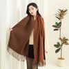 Women'S Thick Warm Solid Color Scarf Autumn And Winter New Style Cashmere Scarf Versatile Wool Scarf